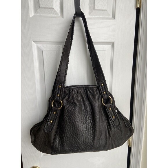 HOBO Handbags - HOBO International Leather Handbag Black Shoulder Boho Tote Bag